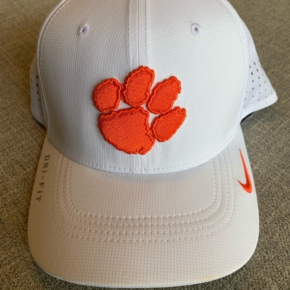 Nike Clemson Fitted White Dri-Fit Hat